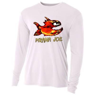 Pirana Fish Joe Funny Fishing Gift Cooling Performance Long Sleeve Crew