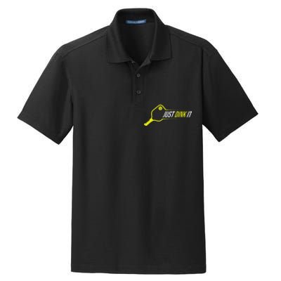 Pickleball  Funny Just Dink It Pickleball Dry Zone Grid Polo