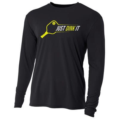 Pickleball  Funny Just Dink It Pickleball Cooling Performance Long Sleeve Crew