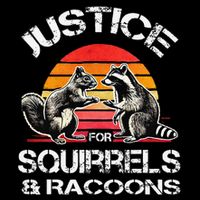 Peanut & Fred Justice For Squirrels & Racoons Flat Bill Trucker Hat
