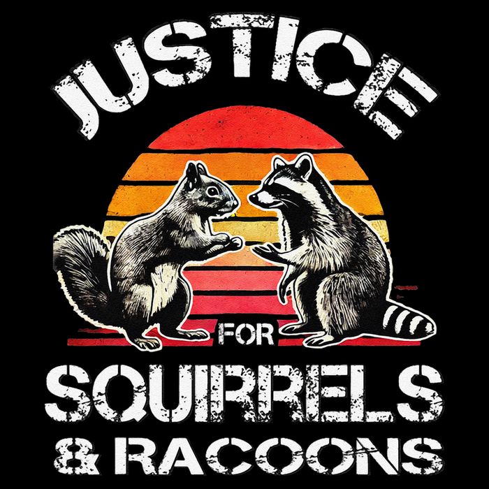 Peanut & Fred Justice For Squirrels & Racoons Flat Bill Trucker Hat