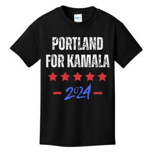 Portland For Kamala 2024 Dnc Kamala Harris Supporter Kids T-Shirt