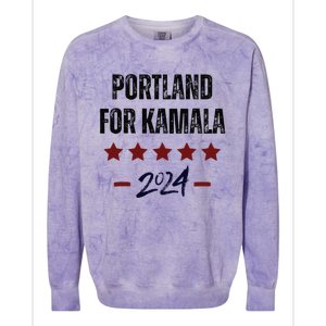 Portland For Kamala 2024 Dnc Kamala Harris Supporter Colorblast Crewneck Sweatshirt