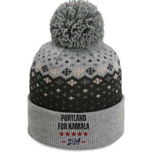 Portland For Kamala 2024 Dnc Kamala Harris Supporter The Baniff Cuffed Pom Beanie