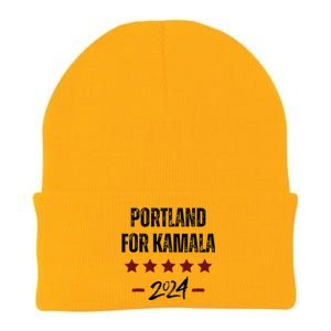 Portland For Kamala 2024 Dnc Kamala Harris Supporter Knit Cap Winter Beanie