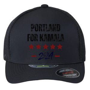 Portland For Kamala 2024 Dnc Kamala Harris Supporter Flexfit Unipanel Trucker Cap