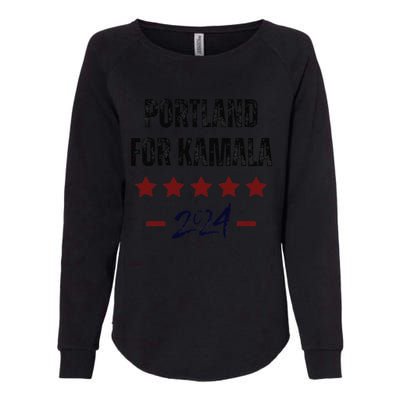 Portland For Kamala 2024 Dnc Kamala Harris Supporter Womens California Wash Sweatshirt