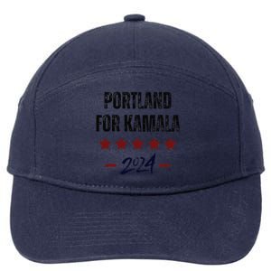 Portland For Kamala 2024 Dnc Kamala Harris Supporter 7-Panel Snapback Hat