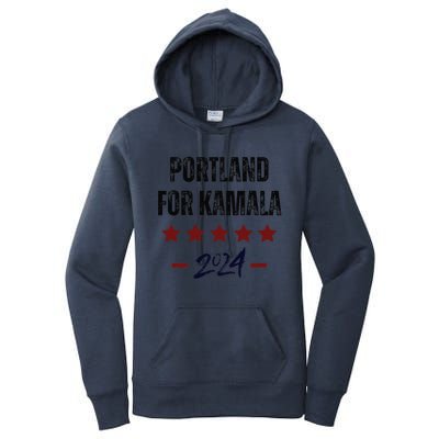 Portland For Kamala 2024 Dnc Kamala Harris Supporter Women's Pullover Hoodie