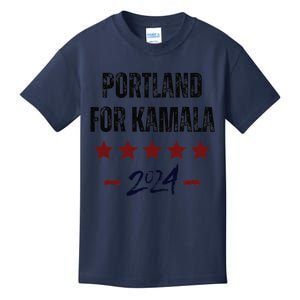 Portland For Kamala 2024 Dnc Kamala Harris Supporter Kids T-Shirt