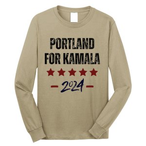 Portland For Kamala 2024 Dnc Kamala Harris Supporter Long Sleeve Shirt