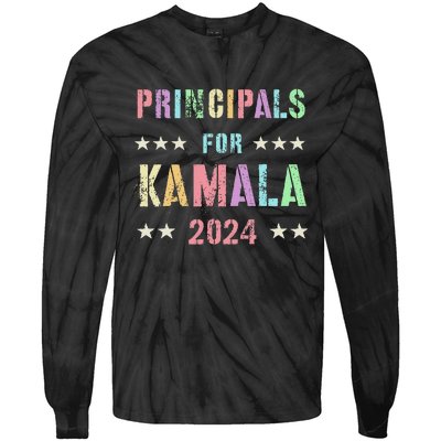 Principals For Kamala 2024 47th Joyful Warrior Tie-Dye Long Sleeve Shirt