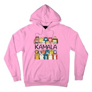 Positive Funny Kamala Harris Cat Lettering Design Hoodie