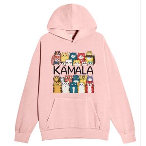 Positive Funny Kamala Harris Cat Lettering Design Urban Pullover Hoodie