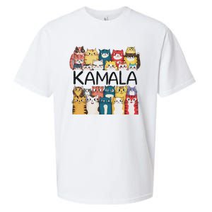 Positive Funny Kamala Harris Cat Lettering Design Sueded Cloud Jersey T-Shirt