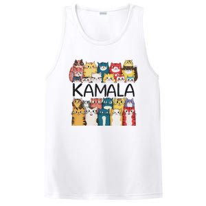 Positive Funny Kamala Harris Cat Lettering Design PosiCharge Competitor Tank