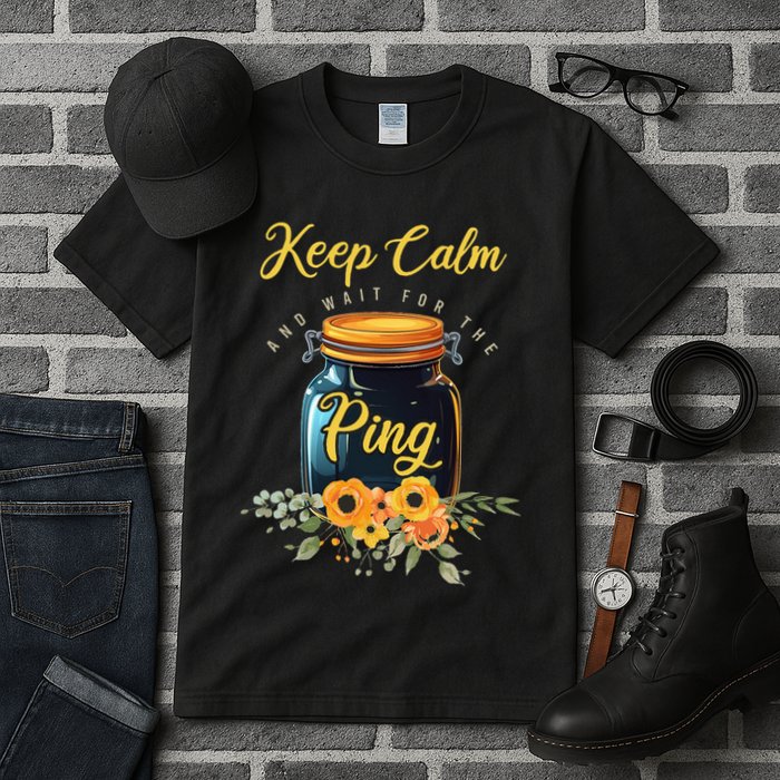 Preserving Food Keep Calm And Wait For The Ping Home Canning Tall T-Shirt