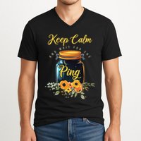 Preserving Food Keep Calm And Wait For The Ping Home Canning V-Neck T-Shirt