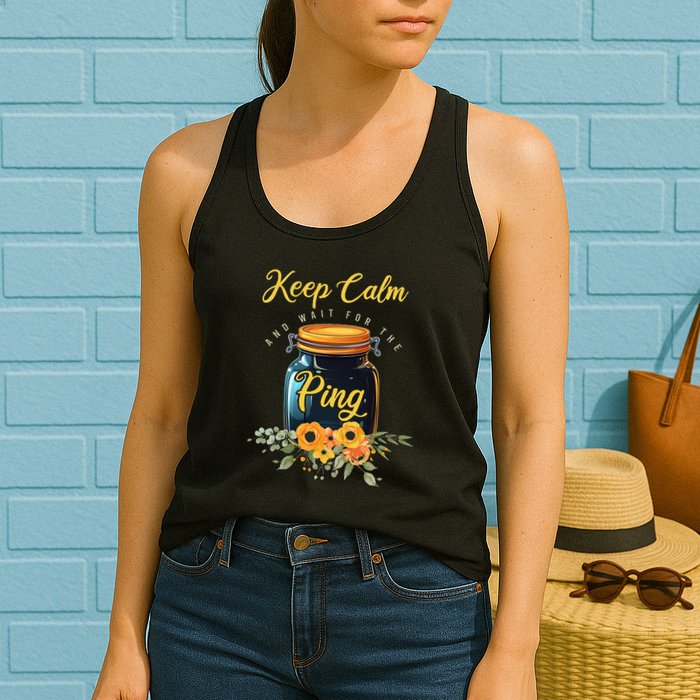 Preserving Food Keep Calm And Wait For The Ping Home Canning Womens Tank Top