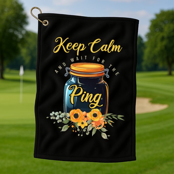 Preserving Food Keep Calm And Wait For The Ping Home Canning Golf Towel