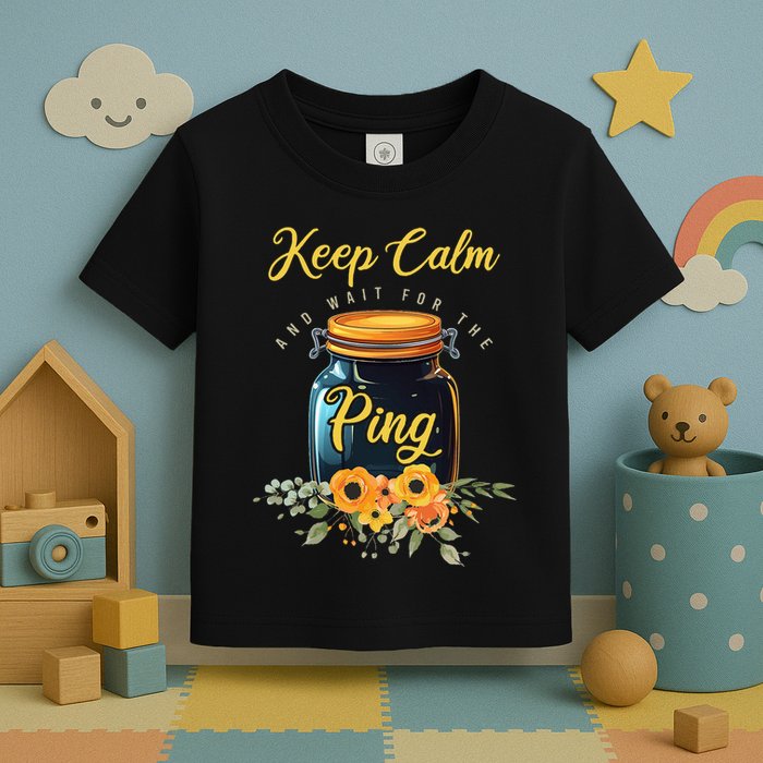 Preserving Food Keep Calm And Wait For The Ping Home Canning Toddler T-Shirt