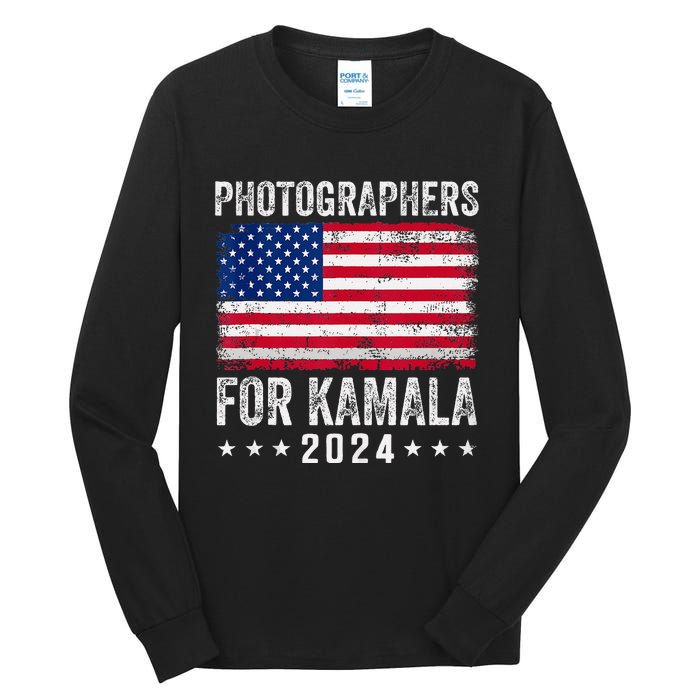 Photographers For Kamala 2024 Tall Long Sleeve T-Shirt