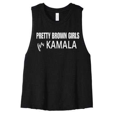 Pretty For Kamala Harris Harris Walz 2024 Women's Racerback Cropped Tank