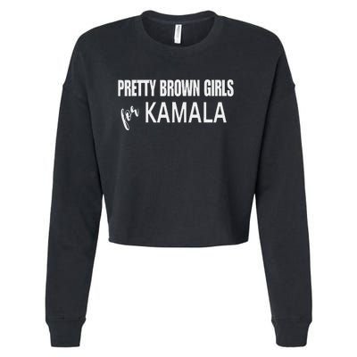 Pretty For Kamala Harris Harris Walz 2024 Cropped Pullover Crew