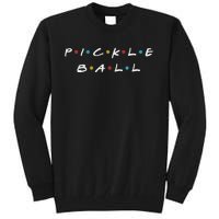 Pickleball Friends Logo Pickle Ball Fans Vintage Tall Sweatshirt