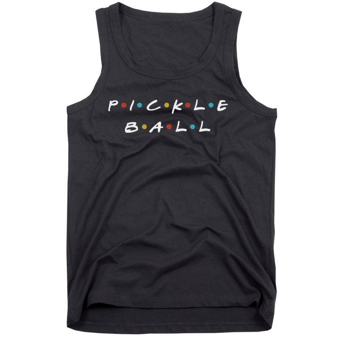 Pickleball Friends Logo Pickle Ball Fans Vintage Tank Top