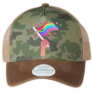 Pride Flag Lgbtq Love Gift Legacy Tie Dye Trucker Hat