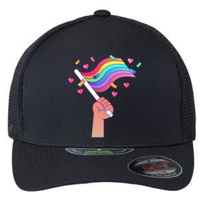 Pride Flag Lgbtq Love Gift Flexfit Unipanel Trucker Cap