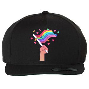 Pride Flag Lgbtq Love Gift Wool Snapback Cap