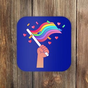 Pride Flag Lgbtq Love Gift Coaster