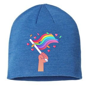 Pride Flag Lgbtq Love Gift Sustainable Beanie