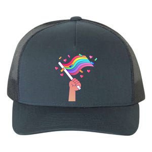 Pride Flag Lgbtq Love Gift Yupoong Adult 5-Panel Trucker Hat