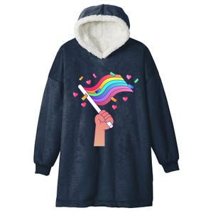 Pride Flag Lgbtq Love Gift Hooded Wearable Blanket