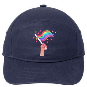 Pride Flag Lgbtq Love Gift 7-Panel Snapback Hat