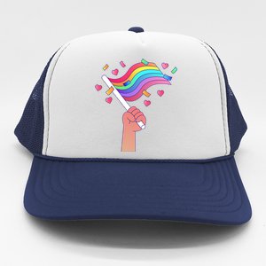 Pride Flag Lgbtq Love Gift Trucker Hat