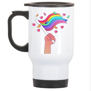 Pride Flag Lgbtq Love Gift Stainless Steel Travel Mug