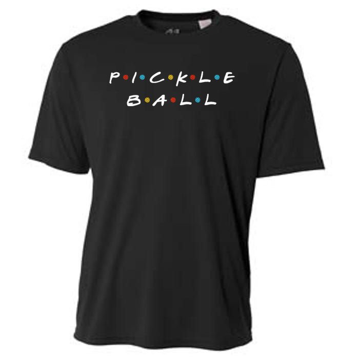 Pickleball Friends Logo Pickle Ball Fans Vintage Cooling Performance Crew T-Shirt