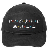 Pickleball Friends Logo Pickle Ball Fans Vintage 7-Panel Snapback Hat