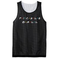 Pickleball Friends Logo Pickle Ball Fans Vintage Mesh Reversible Basketball Jersey Tank