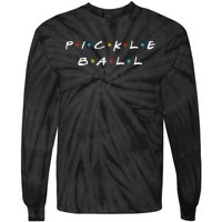 Pickleball Friends Logo Pickle Ball Fans Vintage Tie-Dye Long Sleeve Shirt