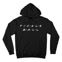 Pickleball Friends Logo Pickle Ball Fans Vintage Tall Hoodie