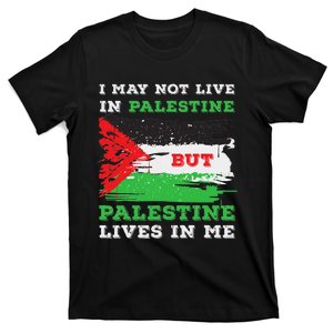 Palestine Flag Lives In Me. Free Palestine Gaza Palestinians T-Shirt