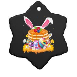 Pancake Food Lover Easter Egg Funny Pancake Easter Sunday Cute Gift Ceramic Star Ornament