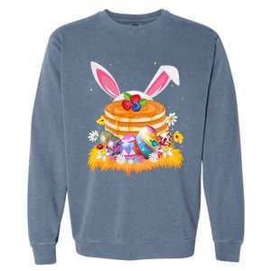 Pancake Food Lover Easter Egg Funny Pancake Easter Sunday Cute Gift Garment-Dyed Sweatshirt