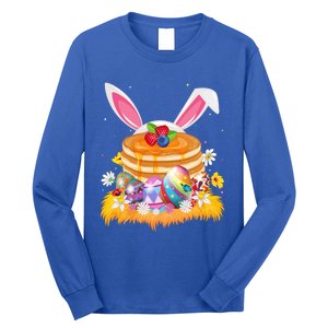 Pancake Food Lover Easter Egg Funny Pancake Easter Sunday Cute Gift Long Sleeve Shirt