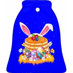 Pancake Food Lover Easter Egg Funny Pancake Easter Sunday Cute Gift Ceramic Bell Ornament